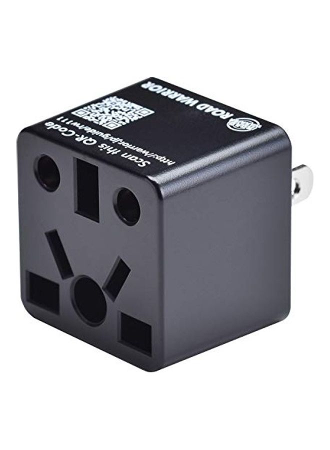 Road Warrior US Plug Adapter, EU/UK/CN/AU/India to USA (Type A) Plug Adapter, 2-Prong Travel Converter for North America Outlets, 13A, Black (1-Pack) (6) - Image 1