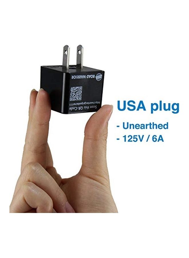 Road Warrior US Plug Adapter, EU/UK/CN/AU/India to USA (Type A) Plug Adapter, 2-Prong Travel Converter for North America Outlets, 13A, Black (1-Pack) (6) - Image 4