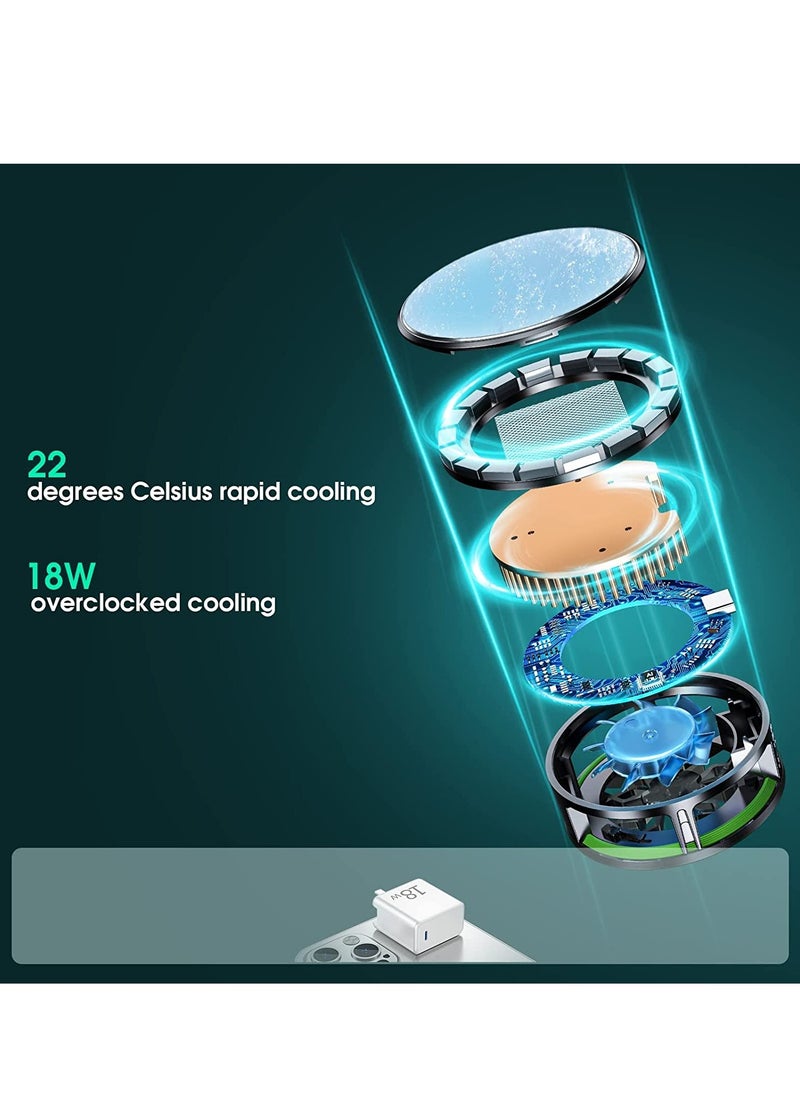 Generic - Magnetic Mobile Phone Cooler,Semiconductor Heatsink 15W high power intelligent temperature control Larger Cooling Area Quieter Portable Cooling Fan for iPhone/ Android/ Tablet/ iPad - Image 1