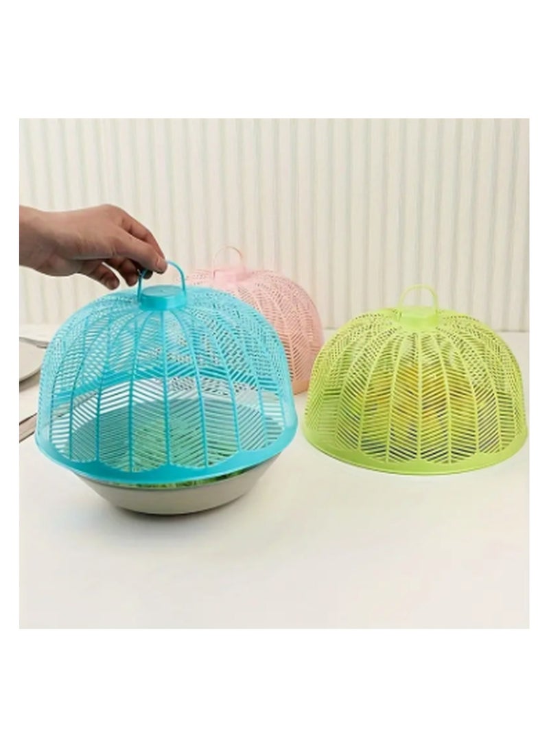Food Net Cover, Eco-Friendly Premium Plastic Table Cover Meal cover Kitchen Fly-Proof Insect-Proof Dish Cover Round Cover Dish Cover Food Cover Pink Color 1pc - Image 3