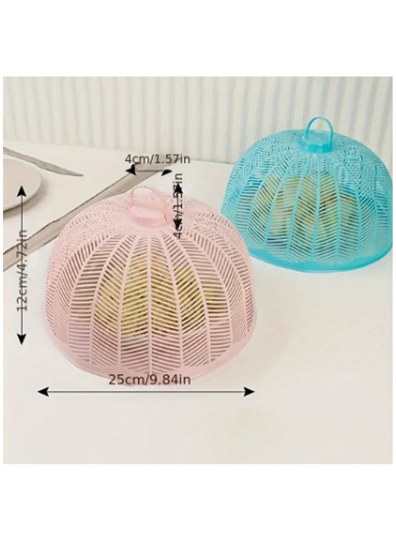 Food Net Cover, Eco-Friendly Premium Plastic Table Cover Meal cover Kitchen Fly-Proof Insect-Proof Dish Cover Round Cover Dish Cover Food Cover Pink Color 1pc - Image 4