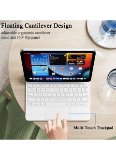 QPHWHFQ Magic Keyboard for iPad Air 13 inch(M3,2025 / M2,2024) and iPad Pro 12.9 Inch(6th/5th/4th/3rd Gen), Wireless Magnetic iPad Keyboard Case, Multi-Touch Trackpad, Backlit Keys, English  - Image 4