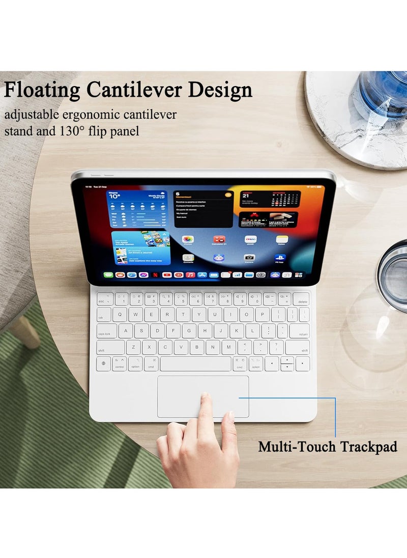 QPHWHFQ - Magic Keyboard for iPad Air 13 inch(M3,2025 / M2,2024) and iPad Pro 12.9 Inch(6th/5th/4th/3rd Gen), Wireless Magnetic iPad Keyboard Case, Multi-Touch Trackpad, Backlit Keys, English - Image 1