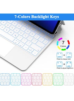 QPHWHFQ Magic Keyboard for iPad Air 13 inch(M3,2025 / M2,2024) and iPad Pro 12.9 Inch(6th/5th/4th/3rd Gen), Wireless Magnetic iPad Keyboard Case, Multi-Touch Trackpad, Backlit Keys, English  - Image 3