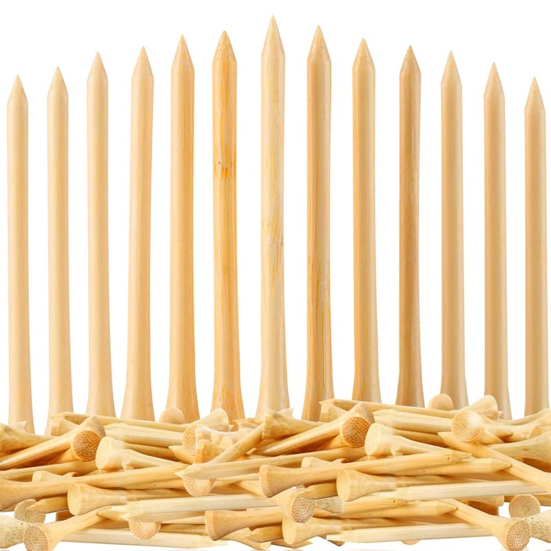 JYWYBF 110 Pcs Bamboo Golf Tees 3-1/4 Inch, Friendly Biodegradable, Long and Tall Golf tees, More Durable and Stable (110, 3-1/4 inch) - Image 1