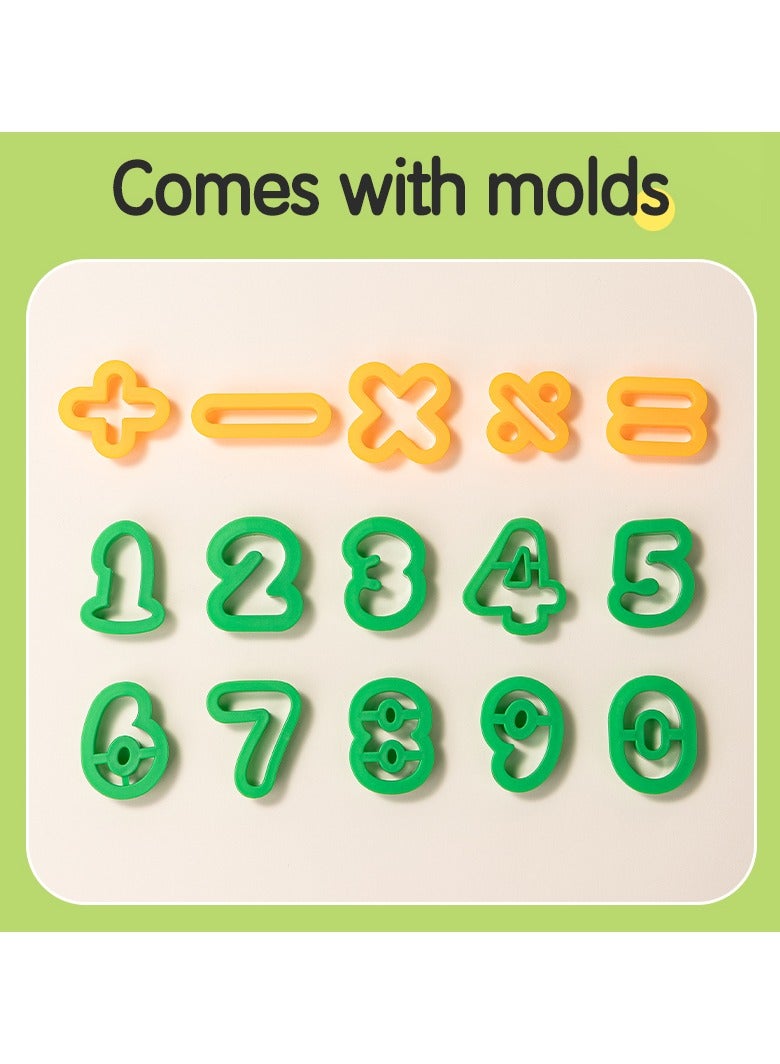 Deli دلي EY022 بلاستيسين 12 لون 165 جرام مع 15 قالب رقم - مثالي للنمذجة الإبداعية وأنشطة رياض الأطفال - Image 4