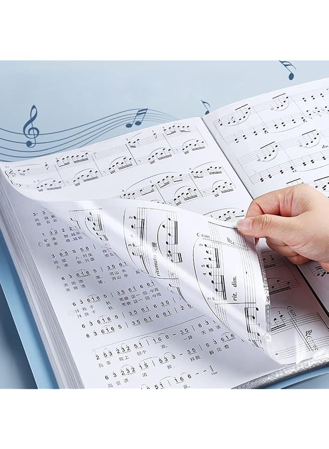 إيروريكس حامل مستندات ورقي لعرض الكتب، مجلد فني متين مع 100 ورقة شفافة واقية للجيب، كتاب عرض للأعمال الفنية، منظم مستندات - Image 3