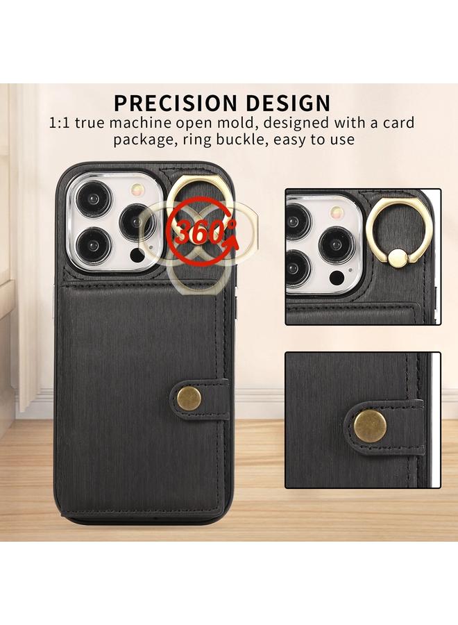 Zaboon Case For iPhone 11 Brushed Texture Wallet Ring Holder Phone Case - Image 5