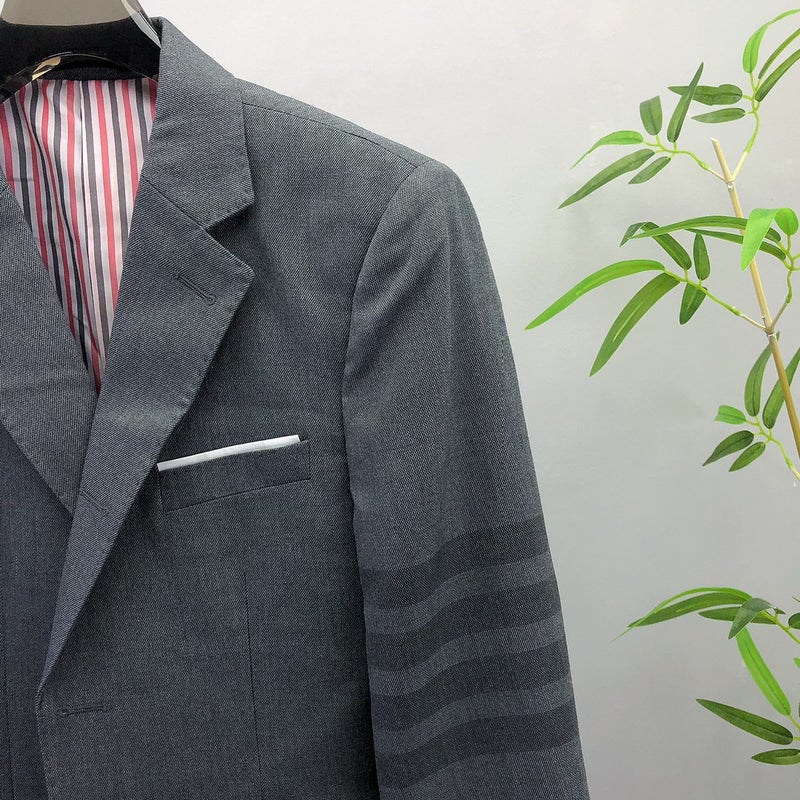 High-End Business Leisure New Tb Four Bar Single Sleeve Suit Suit Pants Suit Flat For European Goods - Image 3