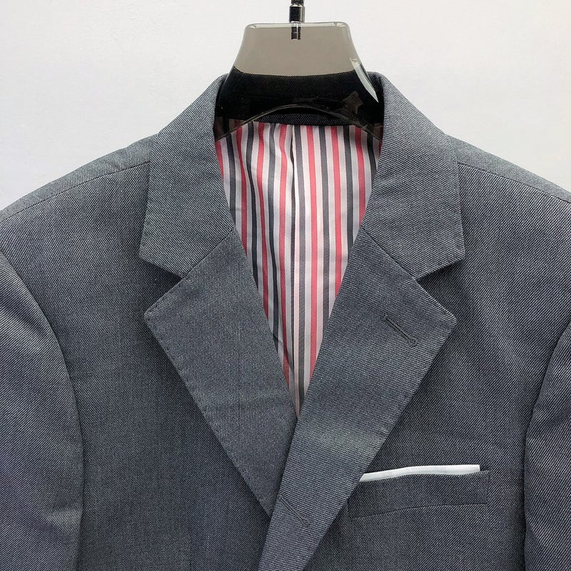High-End Business Leisure New Tb Four Bar Single Sleeve Suit Suit Pants Suit Flat For European Goods - Image 4
