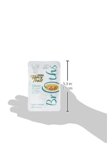 Fancy Feast Purina Fancy Feast Lickable Wet Cat Food Broth Topper, Classic With Chicken and Vegetables - (Pack of 16) 1.4 oz. Pouches - Image 3