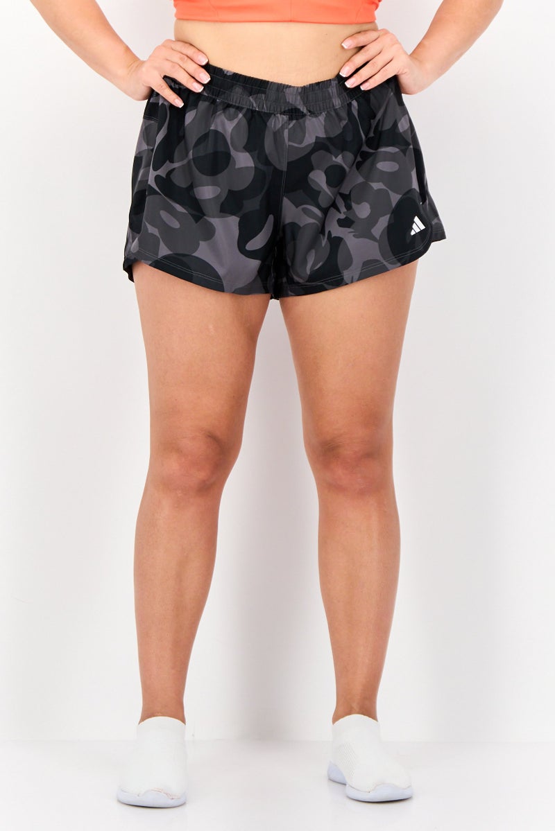 Adidas Women Sportswear Fit Training Shorts, Black/Grey - Image 1