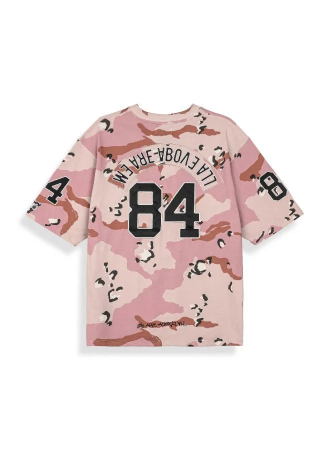 Grimey Concreat Jungle All Over Print V Neck Oversized T-Shirt