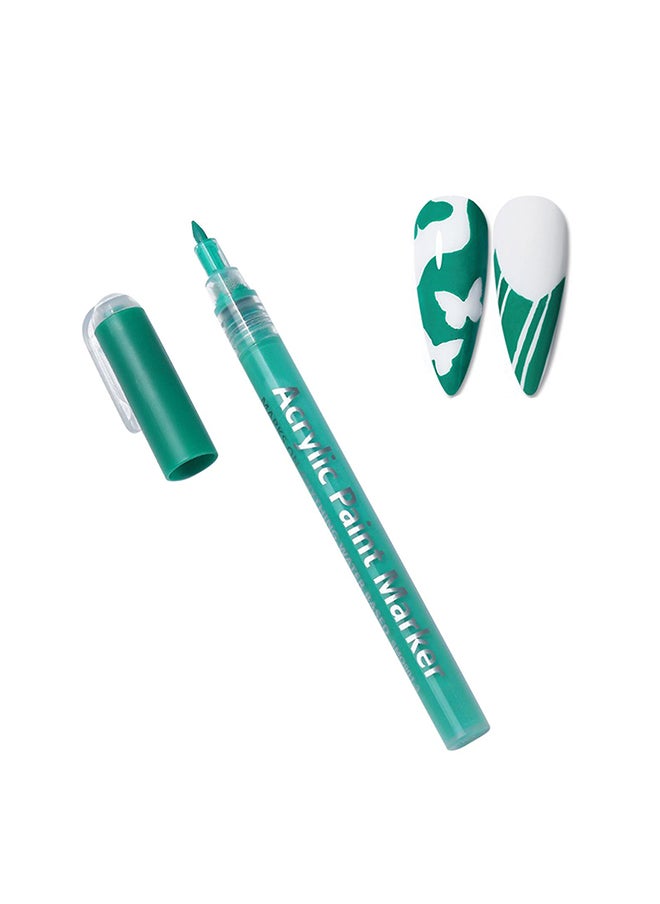 brunson Acrylic Paint Markers Pens  for Nails Painting Wood Fabric Card Paper Ceramic & Glass Paint Marker  APM(ArmyGreen)  - Image 1