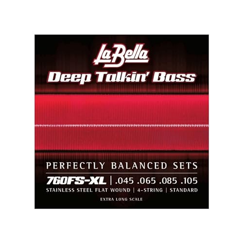 La Bella 760FS Deep Talkin Bass Flatwound Bass Strings Extra Long - Image 1
