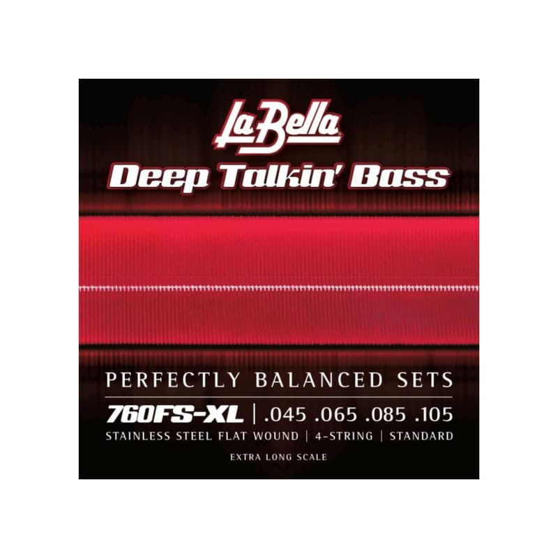 La Bella 760FS Deep Talkin Bass Flatwound Bass Strings Extra Long - Image 3
