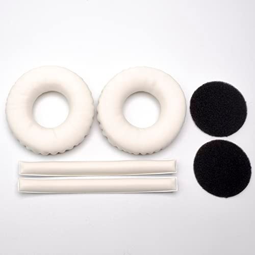 Voarmaks Rainbow Color Ear Pads Headband Cushion Kits Compatible with Sennheiser HD25 HD250BT HD25ll HD25S Il HMD25 Headphone Foam Covers White Sets - Image 3