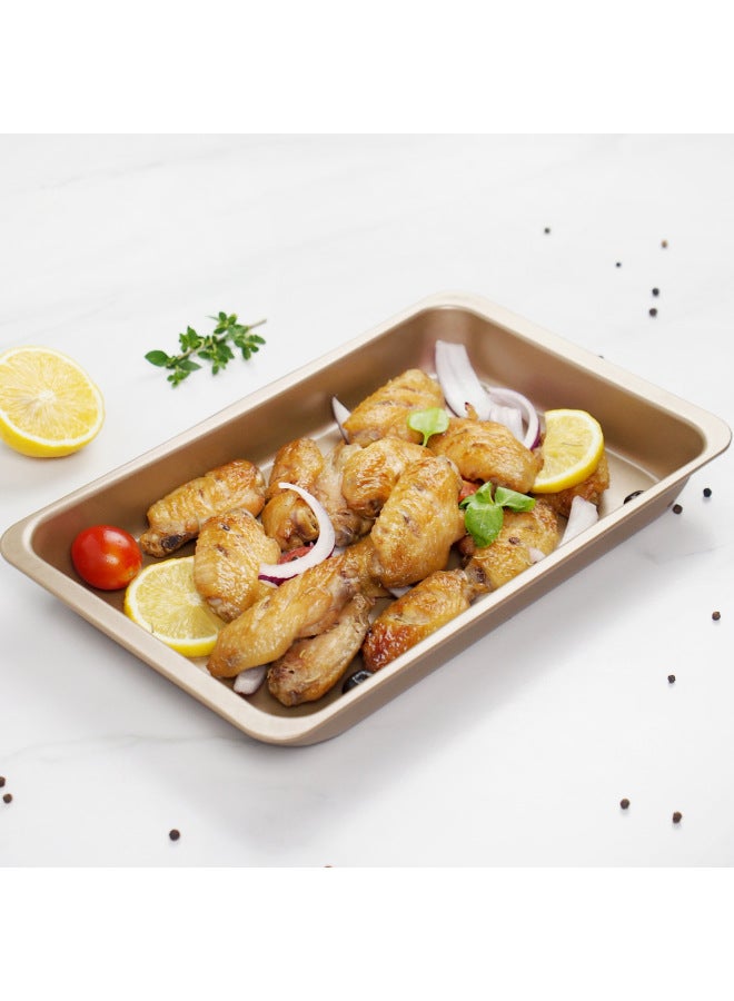 Practical Non-stick Coated 11 Inch Rectangular Baking Pan Grilled Chicken Wings Biscuit Cake High Body 7 Inch Carbon Steel Bread Pan-Specifications:11 Inch Rectangular Baking Tray (black) - Image 3