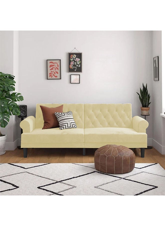 صوفة ديباج شوكولا | 3 - مقاعد صوفا من المخمل 212x82x84 سم   - سكري - Image 1