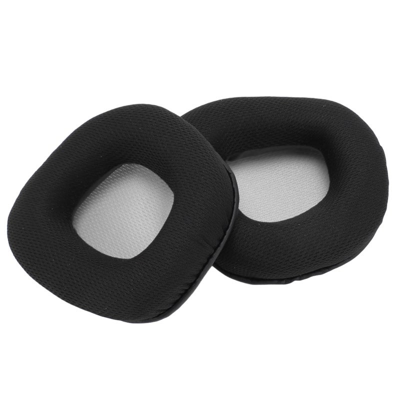 Replacement Ear Pads Black Gray Mesh: High-density Memory Foam Protein Leather - Noise Isolation Breathable Stitching - Easy Install Ear Cushions for Corsair Void Series Headphones - Image 1