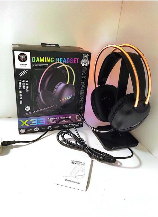 onikuma - ONIKUMA X33 Headset Gaming Wired USB typec Mobile Gaming Headset - Image 1
