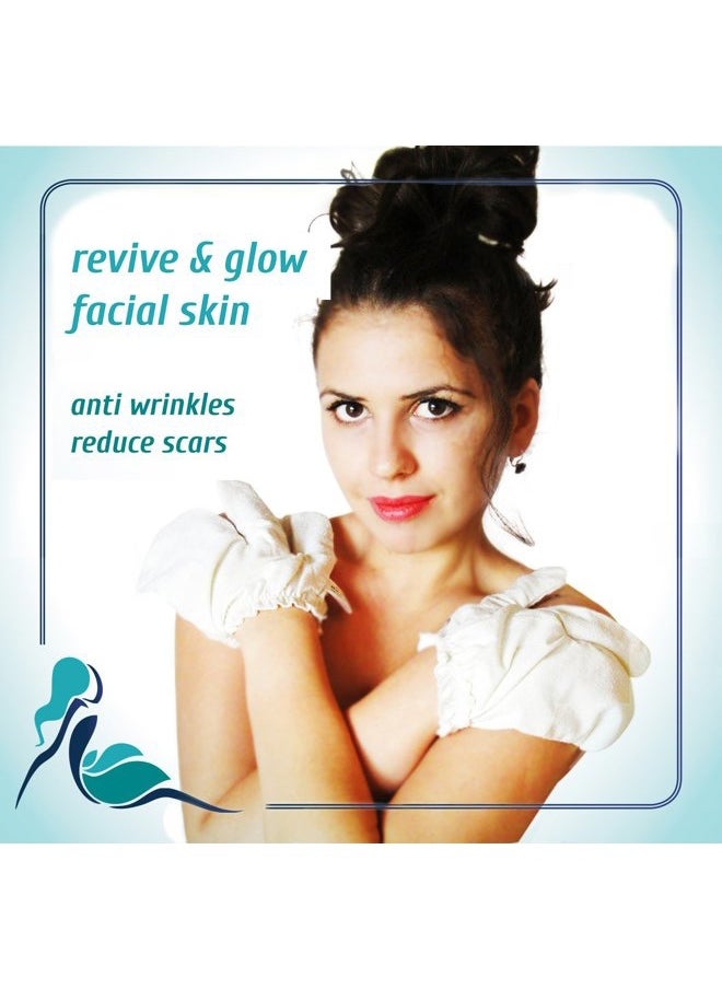 Silky Skin - Silky Skin Garshana gLoves Raw Silk Massage - Quality Storage Bag - Ayurvedic Dry Brushing Exfoliate Skin Lymphatic Drainage Brush Reduce Acne Scars Cellulite Massager Remove Toxin - Image 1