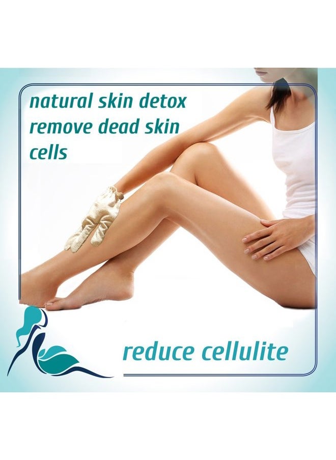 Silky Skin - Silky Skin Garshana gLoves Raw Silk Massage - Quality Storage Bag - Ayurvedic Dry Brushing Exfoliate Skin Lymphatic Drainage Brush Reduce Acne Scars Cellulite Massager Remove Toxin - Image 1