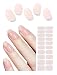 Wahrshei Semi Cured Gel Nail Strips Natural Nails Color Sheer Nude Easy to Use and Remove 20pcs Gel Nails Sticker for Home Nails DIY - Image 2