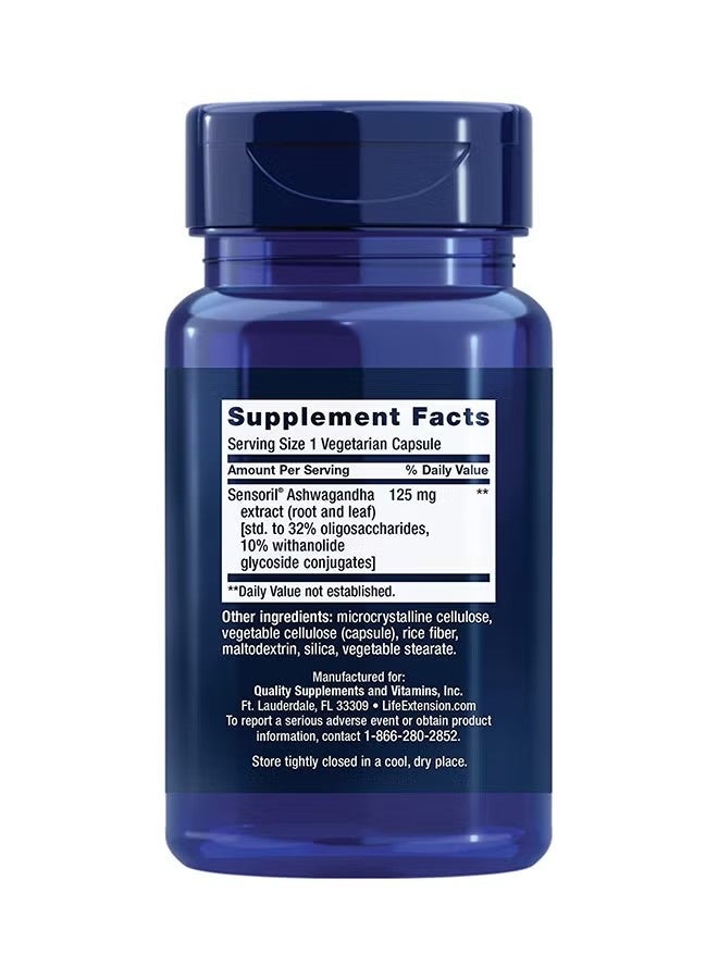 Life Extension Optimized Ashwagandha,60Veg Caps (Pack of 2) - Non-GMO, Gluten Free, Vegetarian Capsules - Image 2