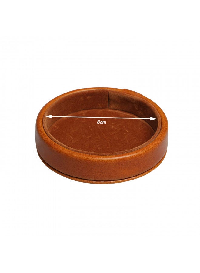 RERIVER RERIVER Leatherette Dice Cup with Lid Includes 6 Dices, Velvet Interior Quiet in Shaking for Liars Dice Farkle Yahtzee Board Games, Brown  - Image 4