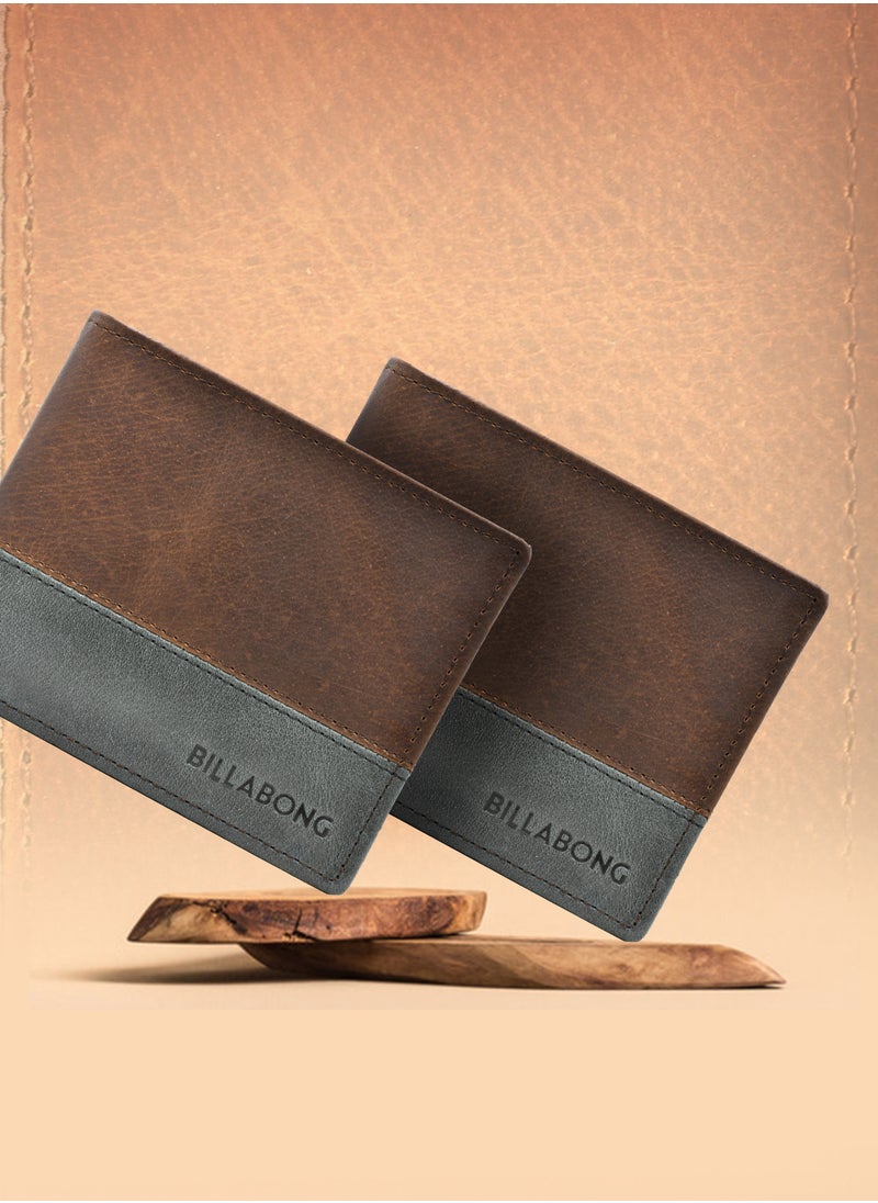 Billabong - Billabong Mens Genuine Leather Brown Wallet - Image 1