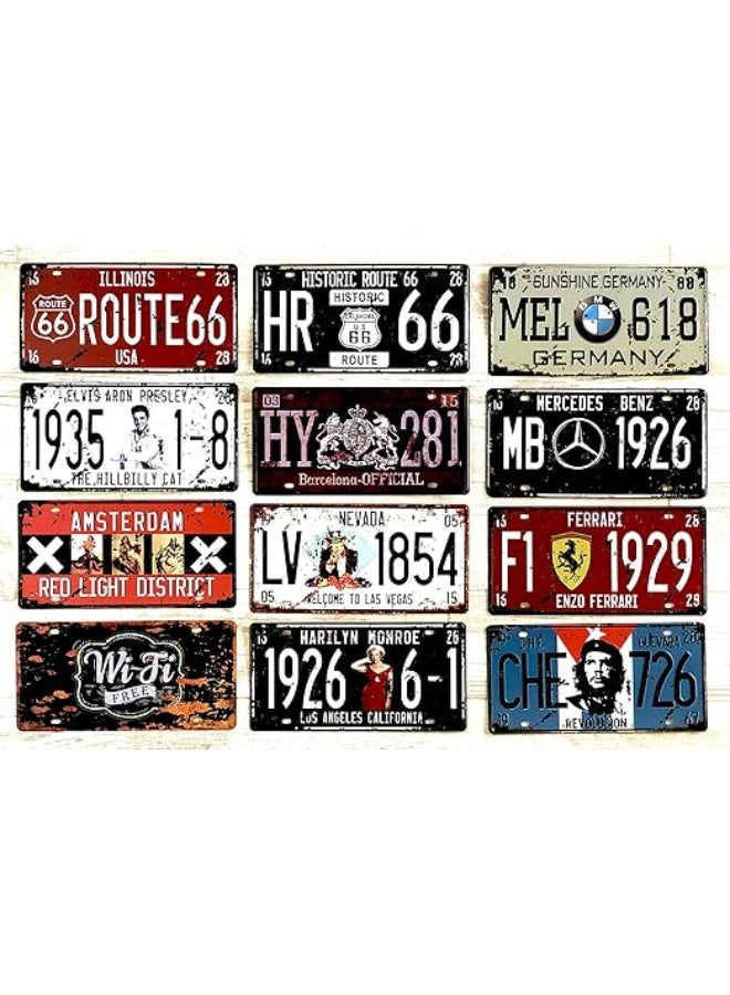 Vintage Tin Sign with Number Plate – Unique Wall Decor for Bar, Pub, Cafe, and Home Spaces - Image 4