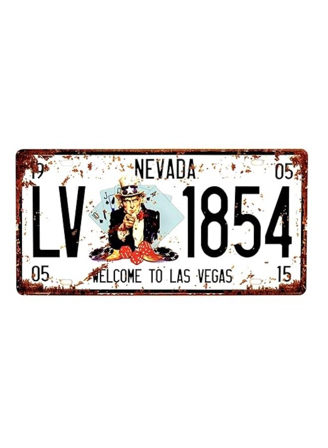 Vintage Tin Sign with Number Plate – Unique Wall Decor for Bar, Pub, Cafe, and Home Spaces - Image 1