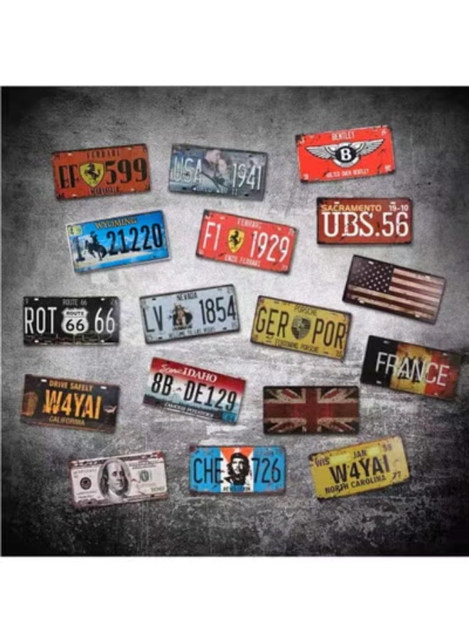 Vintage Tin Sign with Number Plate – Unique Wall Decor for Bar, Pub, Cafe, and Home Spaces - Image 2