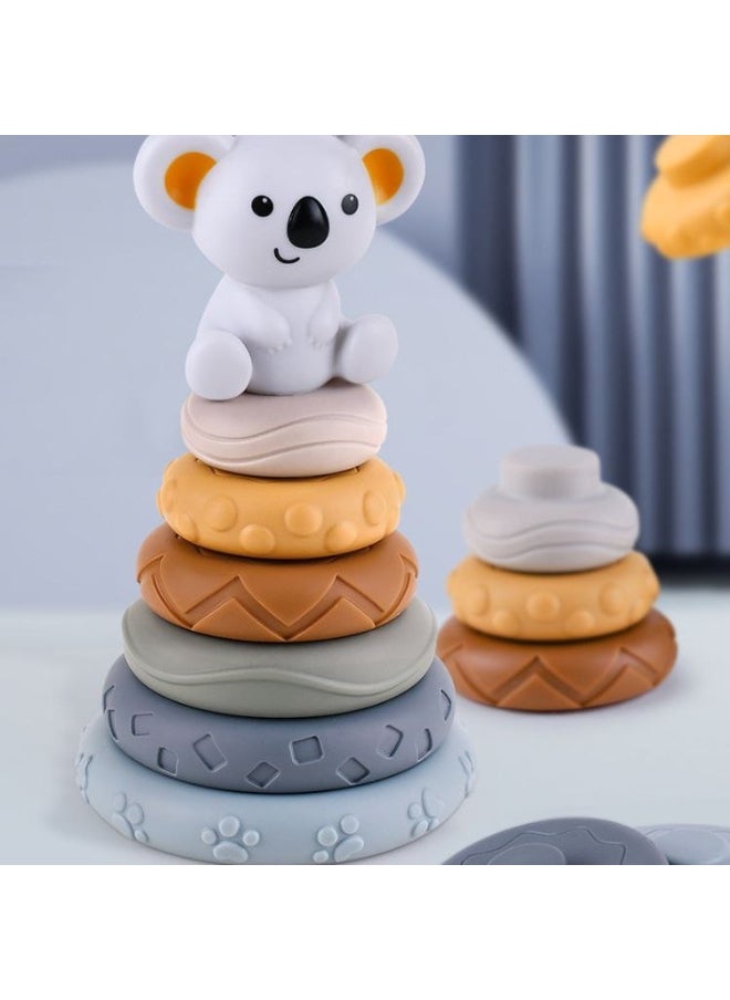 Koala silicone ring tower game - educational game for kids  - Image 1