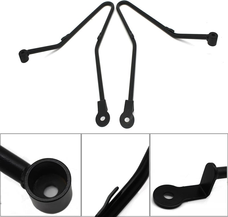 REWOLFNUS Motorcycle Saddlebags Support Bars for Triumph Bonneville T100/SE T100/Thruxton 900 (Black) - Image 5