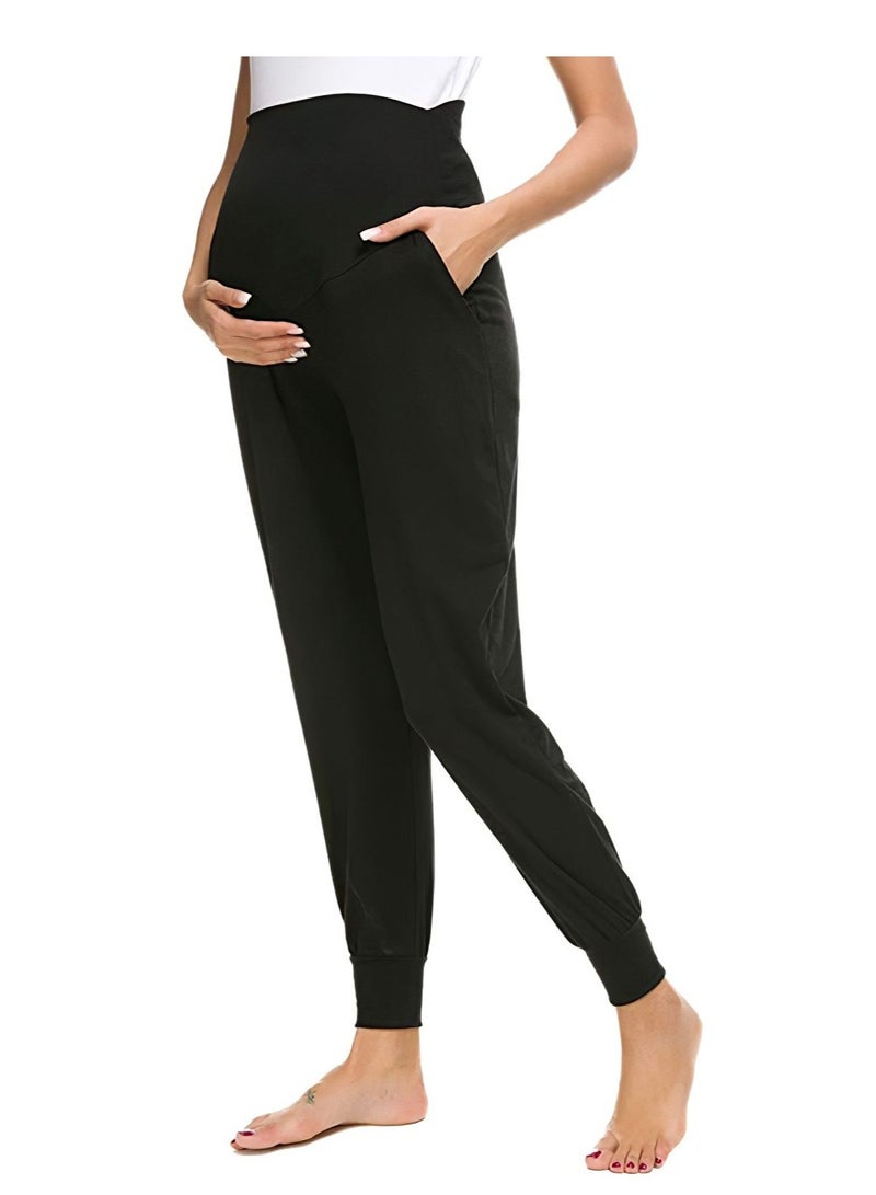 Women's Maternity Pants Over Belly Lounge Pajamas Clothes Pregnancy Must Haves Joggers with Pockets  - Image 3