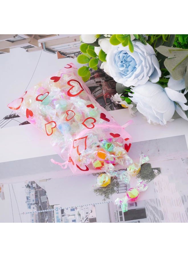 Bskifnn 50PCS Valentine Candy Bags Organza Bags 4 x 6Inch (50) - Image 4