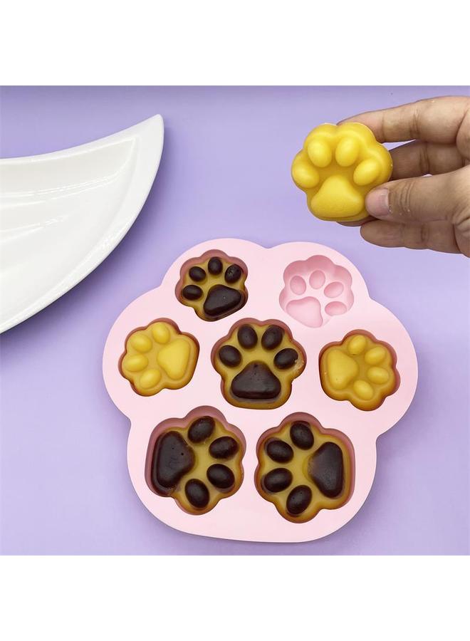 Factory Direct Supply Food Grade Cat Claw Mold 7 Even Pattern Baby Food Silicone Baking Pot Cake Mold Wholesale