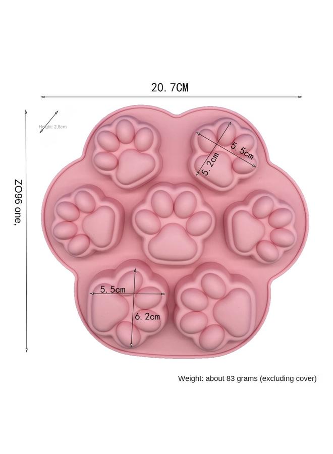 Factory Direct Supply Food Grade Cat Claw Mold 7 Even Pattern Baby Food Silicone Baking Pot Cake Mold Wholesale