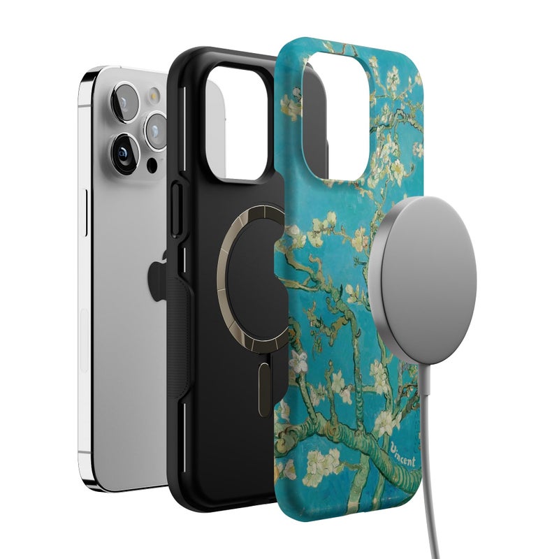 Casely iPhone 14 Pro Max Case | Van Gogh | Almond Blossom Floral | Bold Protective Design | Compatible with MagSafe - Image 4