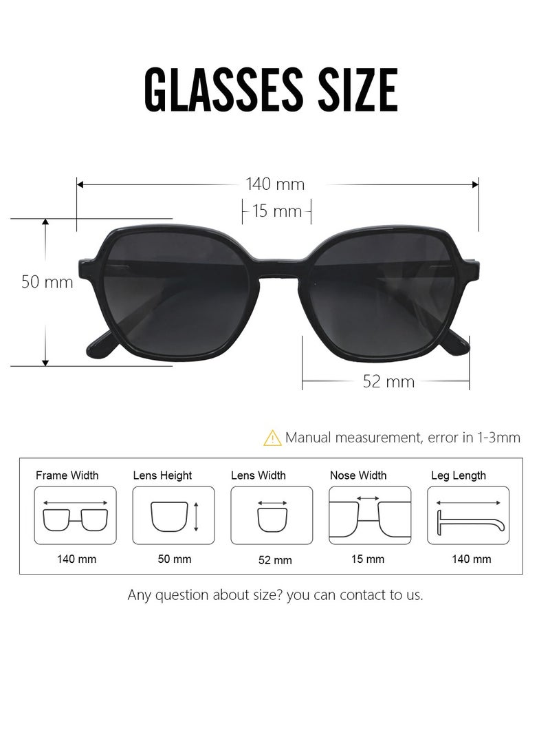 DLS Sunglasses for men and women - Oversized Acetate Frame with UV protacted lenses multipurpose use (S0017-C6) - Image 3