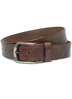 Classic Milano Classic Milano Genuine Leather Belt Men Casual Belt for men Mens belt 40MM 14903 (Brown) by Milano Leather  - Image 1
