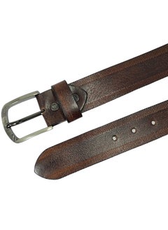Classic Milano Classic Milano Genuine Leather Belt Men Casual Belt for men Mens belt 40MM 14903 (Brown) by Milano Leather  - Image 2