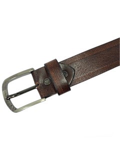 Classic Milano Classic Milano Genuine Leather Belt Men Casual Belt for men Mens belt 40MM 14903 (Brown) by Milano Leather  - Image 3