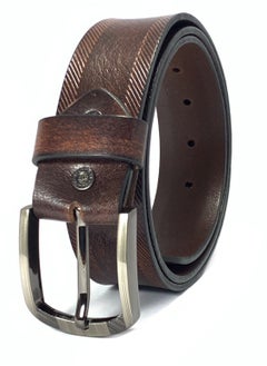 Classic Milano Classic Milano Genuine Leather Belt Men Casual Belt for men Mens belt 40MM 14903 (Brown) by Milano Leather  - Image 4