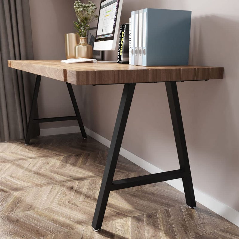 Metal Legs for Table A Shape 28 H Tall Industrial Black Table Legs Heavy Duty Metal Desk Legs Set of 2Without Boards