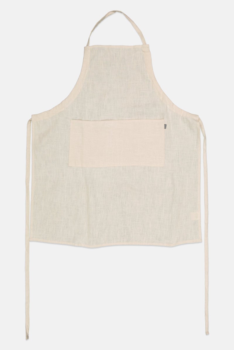 Muy Mucho Adjustable Textured Kitchen Apron, Cream - Image 1
