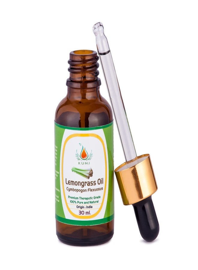 KUNJ Lemongrass Essential Oil (Cymbopogon citratus) 30ML - 100% Pure & Natural, Undiluted, Steam Distilled - Therapeutic Grade Oil for Aromatherapy, Skin Care, Hair Care & Diffuser - Image 2