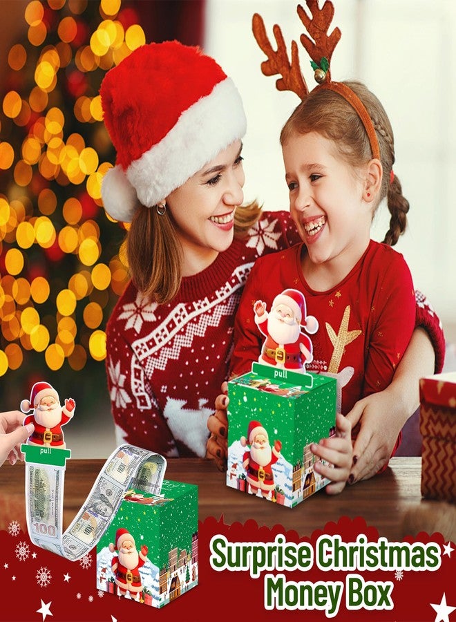 LETAAKA 4 Pack Christmas Money Box for Cash Gift Pull, Surprise Money Gift Boxes, Christmas Money Holder Box with Pull Out Card and 120 Pcs Transparent Bags, Fun Money Gift Ideas for Kids and Adults - Image 3